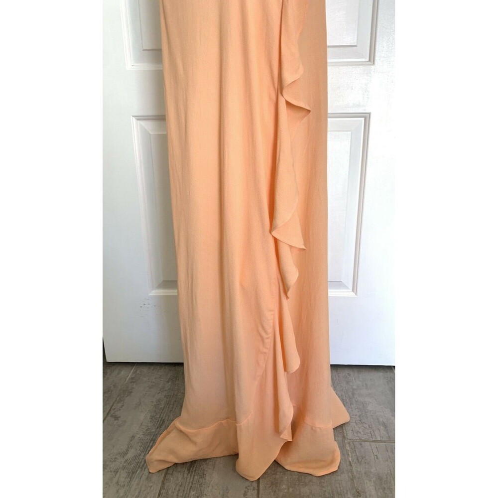 FLYNN SKYE Revolve Designer Los Angeles Orange Creamsicle Wrap Maxi NEW M - Picture 3 of 10